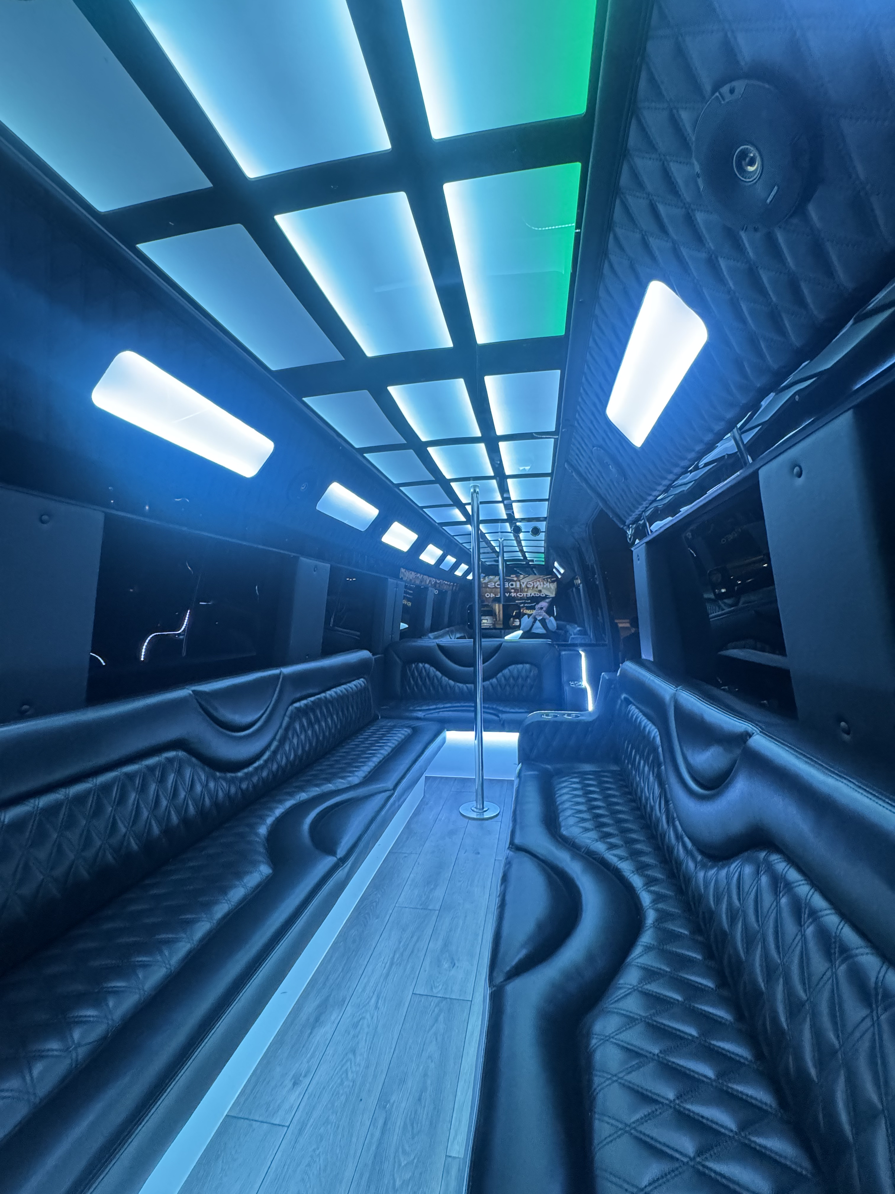 The Titan Party Bus Interior